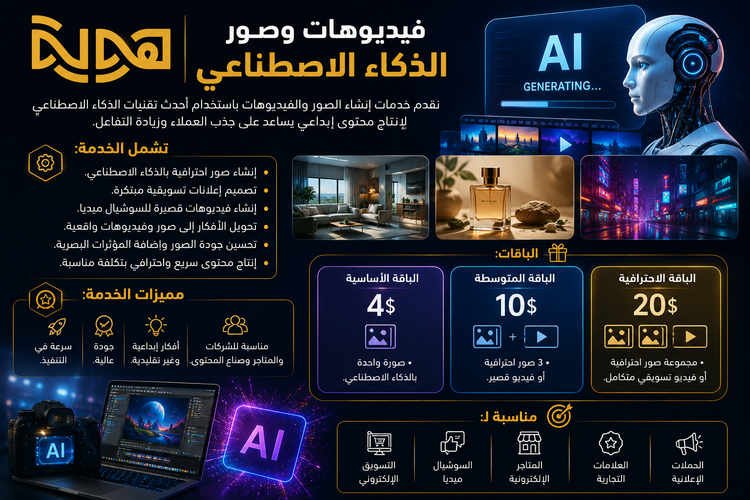 فيديوهات وصور الذكاء الاصطناعي
